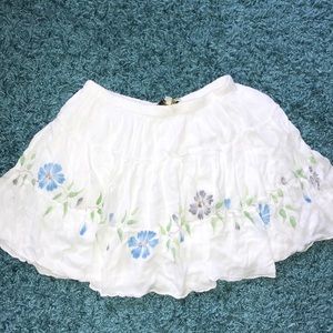 White floral skirt from Hawaii